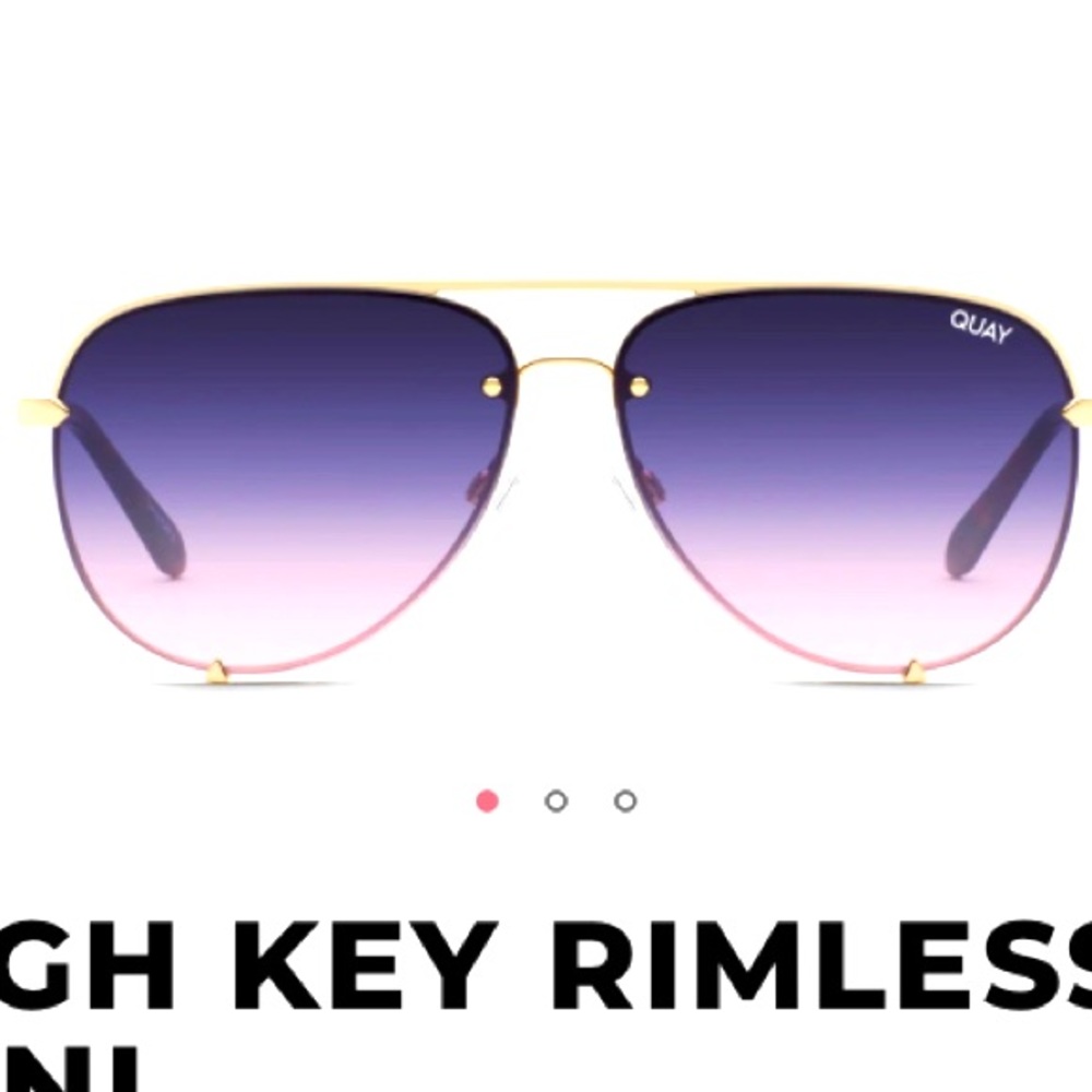 SOLD‼️ High key rimless gold & navy QUAY